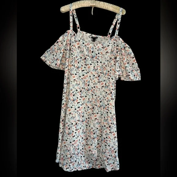 Torrid Mini Challis Cold Shoulder Trapeze Dress Sz 0 - Picture 9 of 9